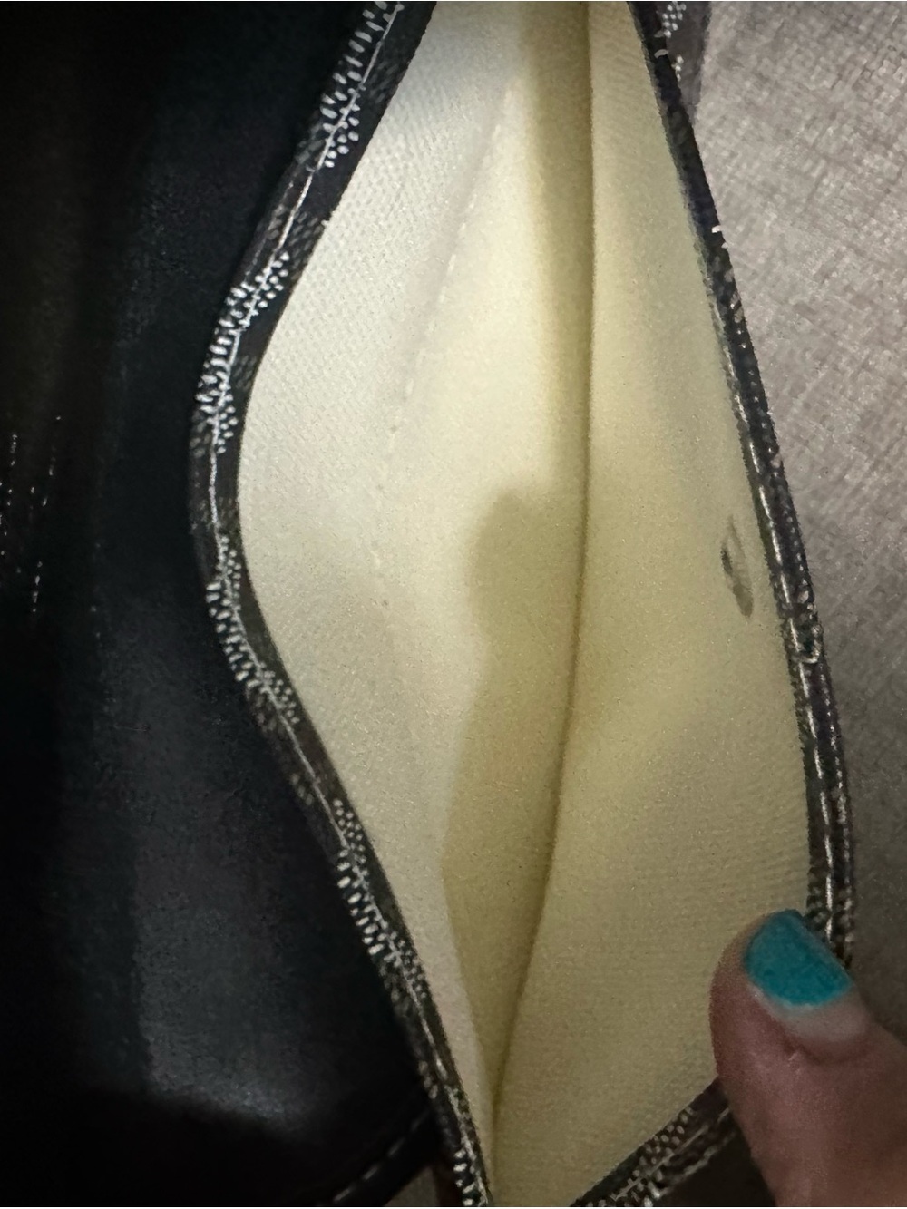 Black Patterned Hobo Bag with Matching Pouch - Picture 4 of 10